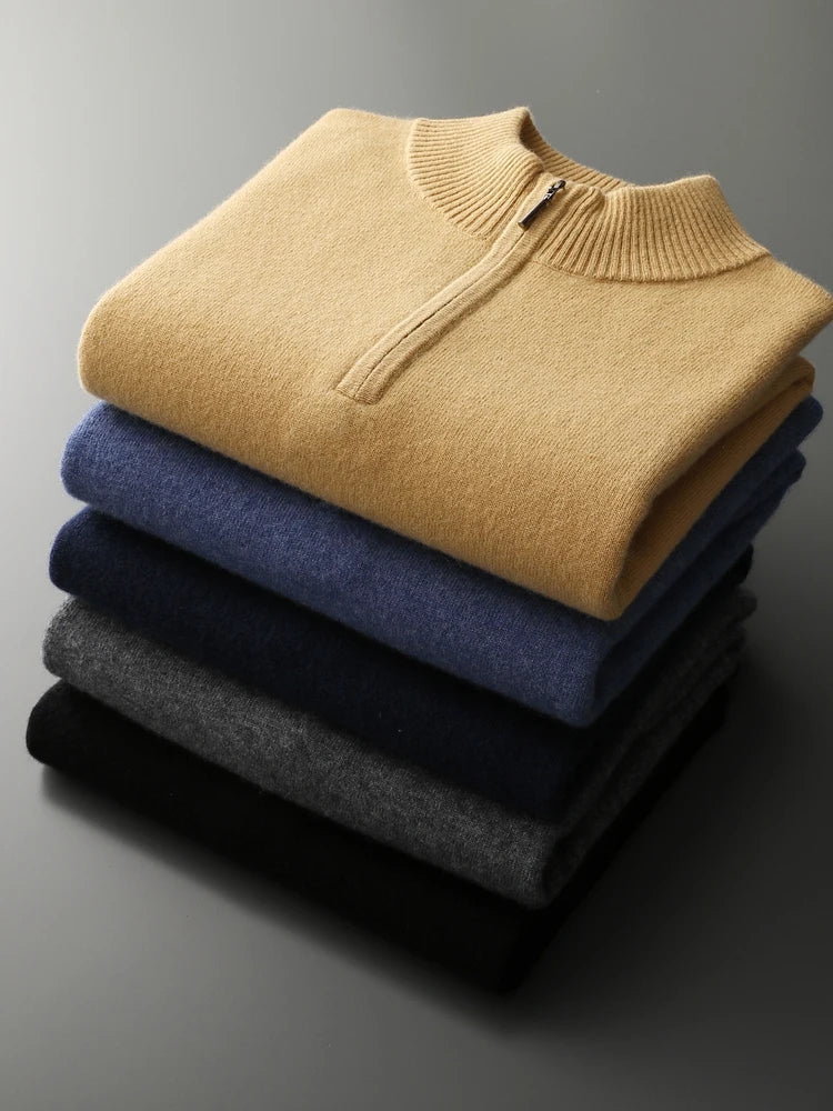 Florence Cashmere Zip-Up Sweater
