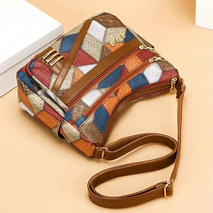 New Multicolored PU Leather Shoulder Bag — Ultra Trendy and Elegant