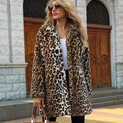 Leopard print blazer with reversible fleece jacket – 2-in-1 style