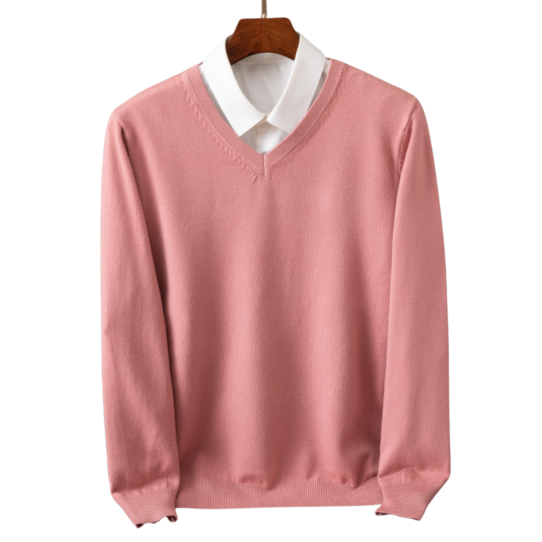 Luxurious Cashmere V-Neck Pullover