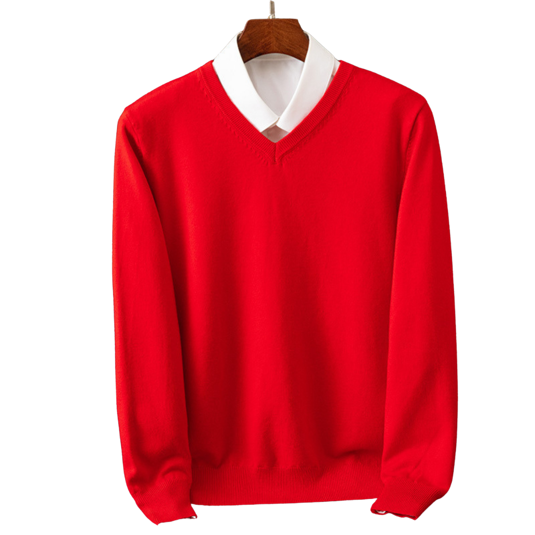 Luxurious Cashmere V-Neck Pullover