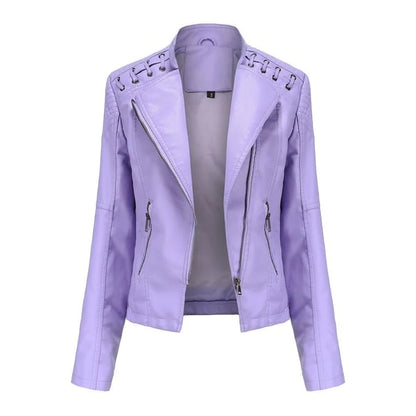 Women Washed Lambskin Leather Jacket
