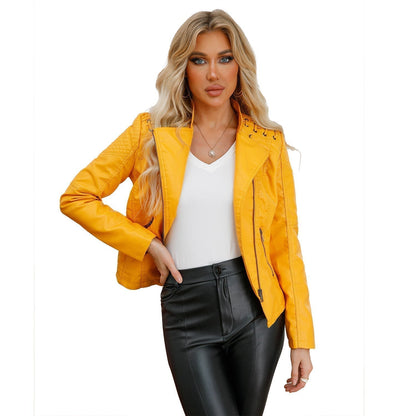 Women Washed Lambskin Leather Jacket