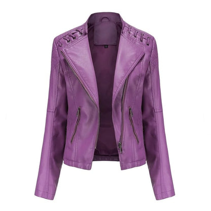Women Washed Lambskin Leather Jacket