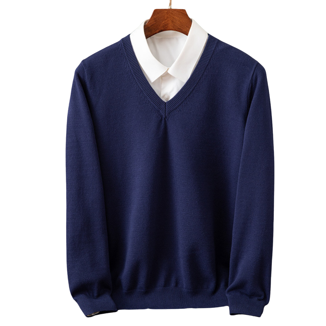 Luxurious Cashmere V-Neck Pullover