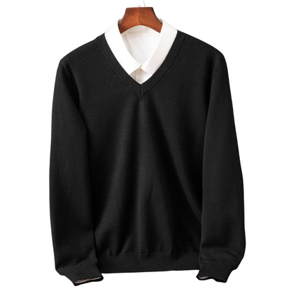 Luxurious Cashmere V-Neck Pullover