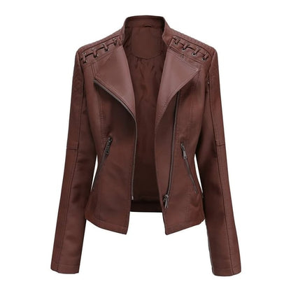 Women Washed Lambskin Leather Jacket