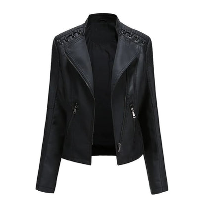 Women Washed Lambskin Leather Jacket
