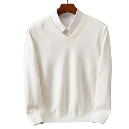 Luxurious Cashmere V-Neck Pullover