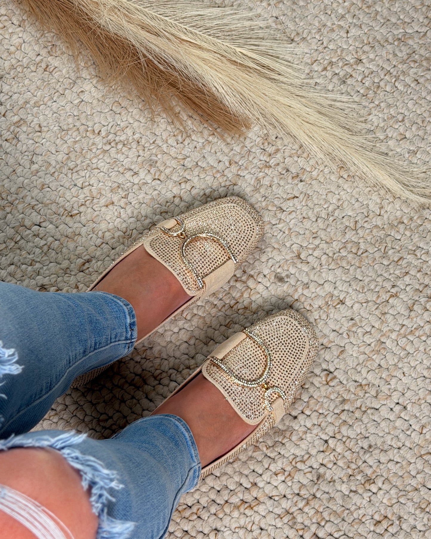 Glittering Beige Loafer