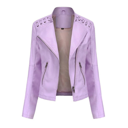 Women Washed Lambskin Leather Jacket