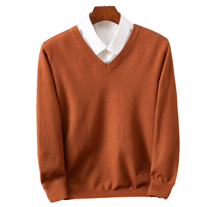 Luxurious Cashmere V-Neck Pullover