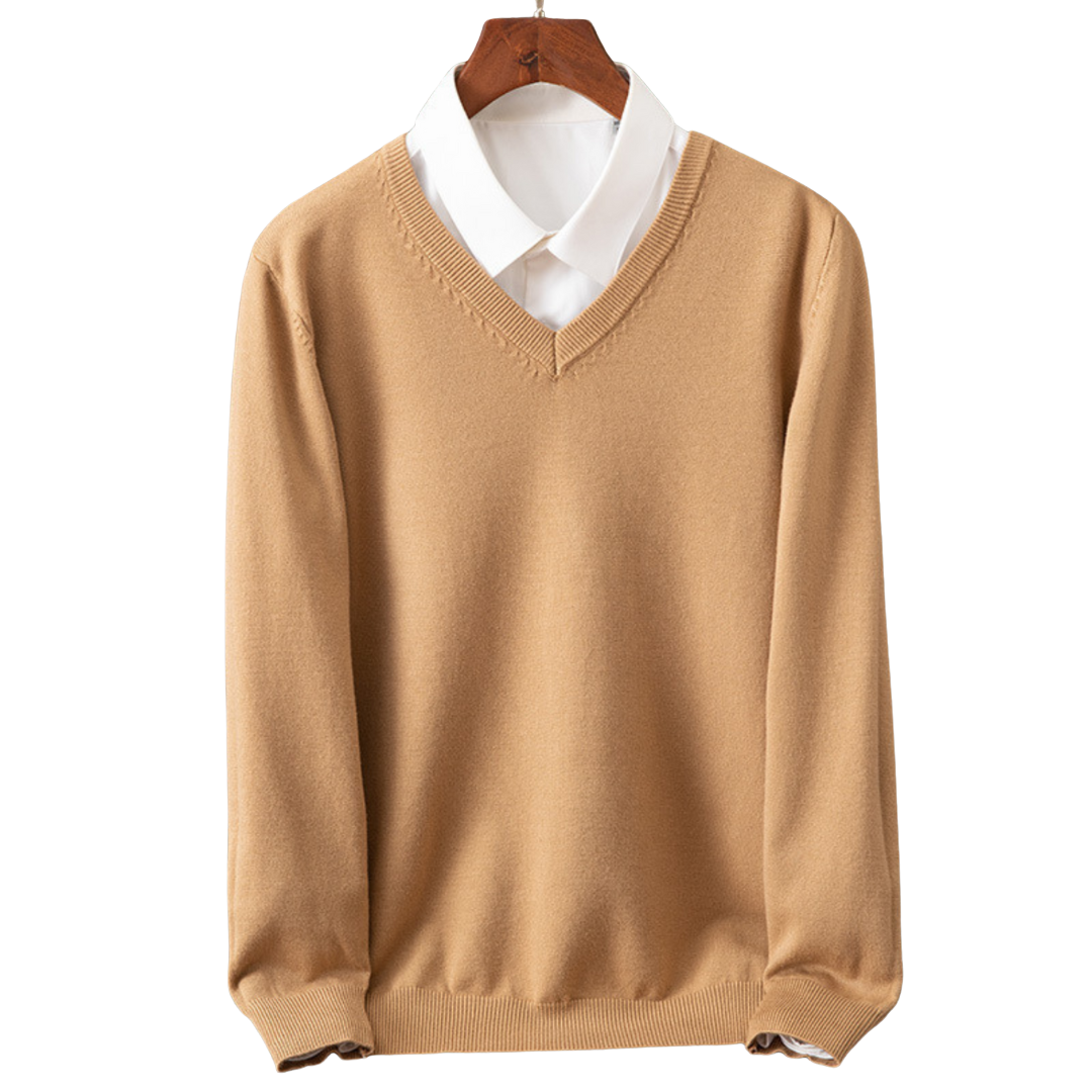 Luxurious Cashmere V-Neck Pullover