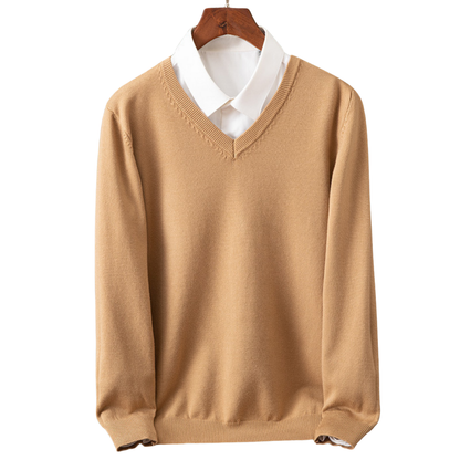 Luxurious Cashmere V-Neck Pullover