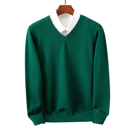 Luxurious Cashmere V-Neck Pullover