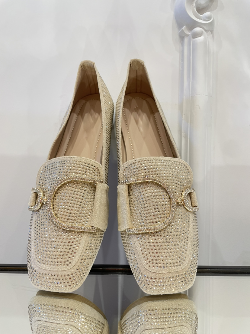 Glittering Beige Loafer