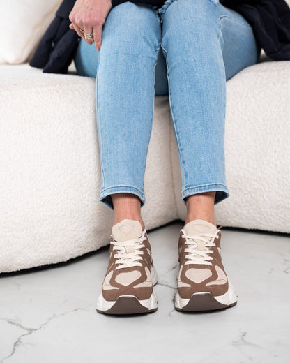 Jyara Beige & Brown Sneaker