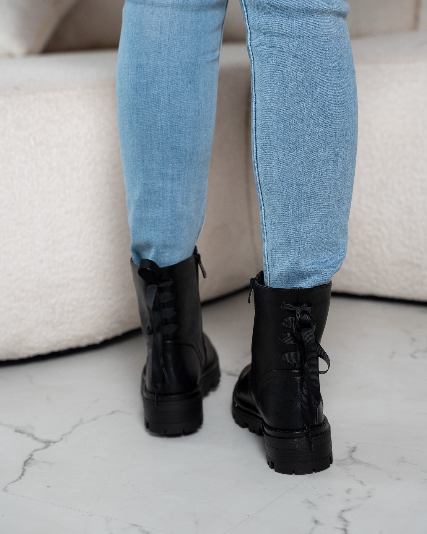 Elegant Black Bow Boots