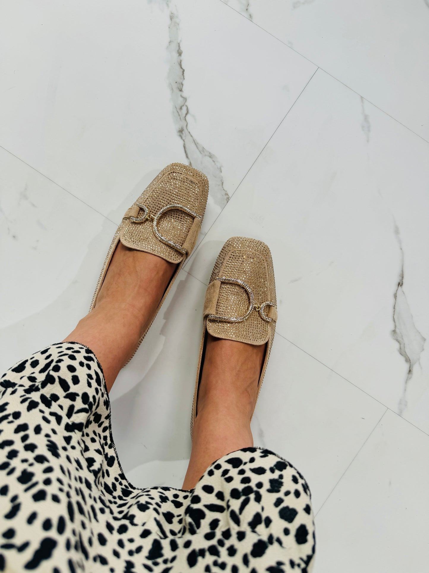Glittering Beige Loafer