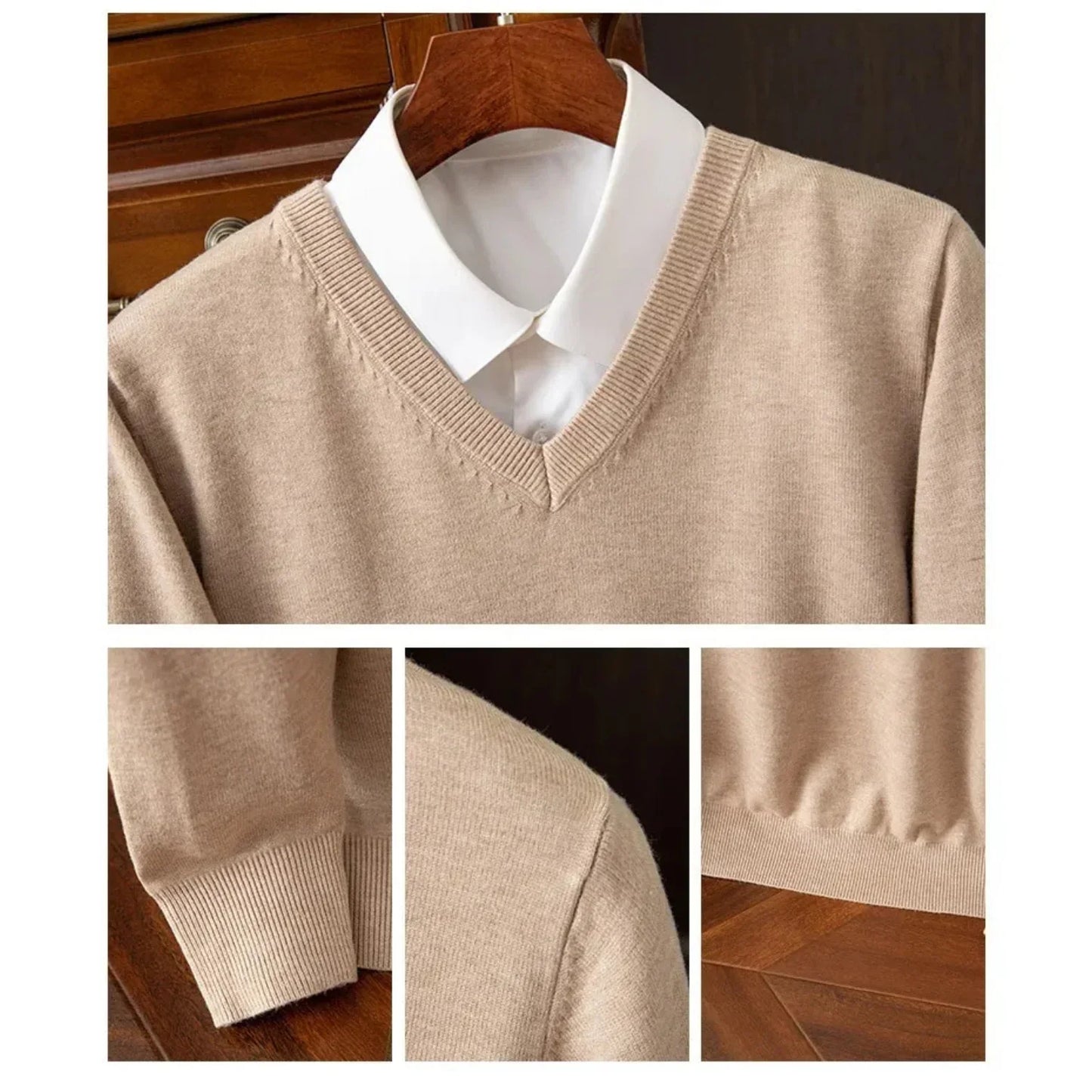 Luxurious Cashmere V-Neck Pullover