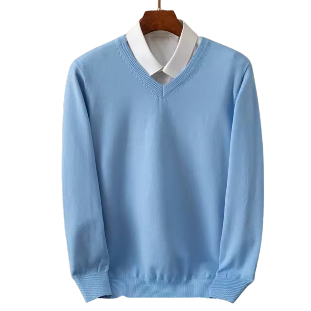 Luxurious Cashmere V-Neck Pullover