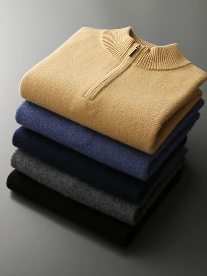 Florence Cashmere Zip-Up Sweater