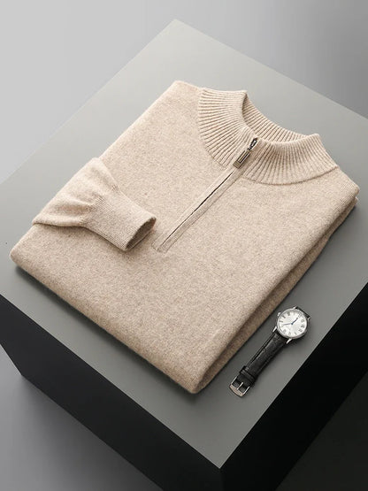 Florence Cashmere Zip-Up Sweater