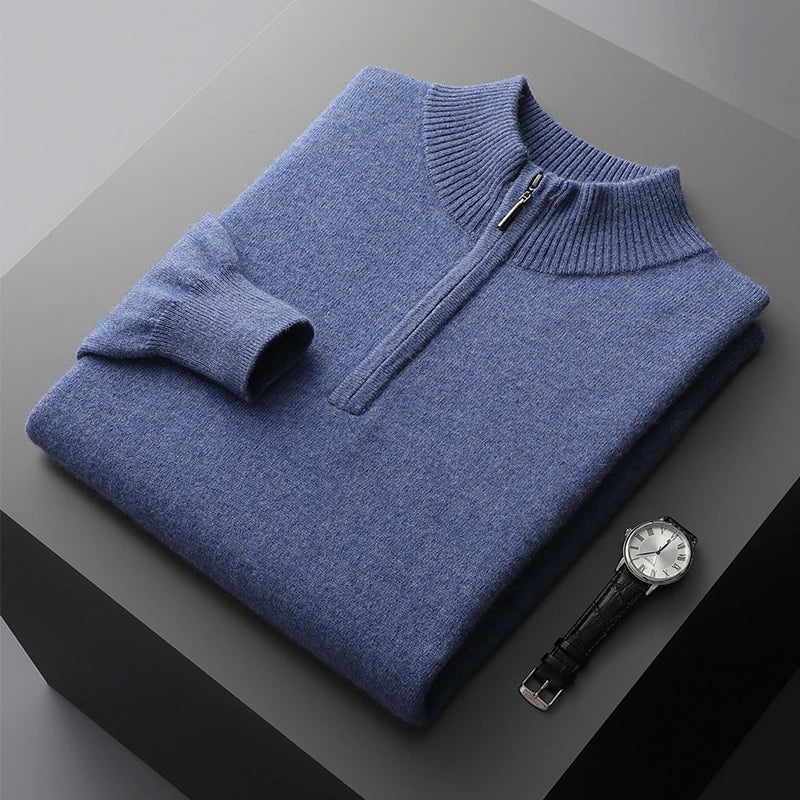 Florence Cashmere Zip-Up Sweater