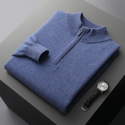 Florence Cashmere Zip-Up Sweater