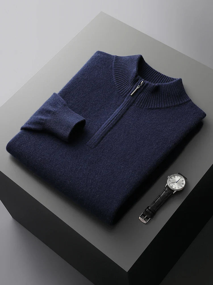 Florence Cashmere Zip-Up Sweater