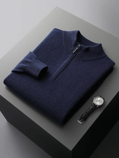 Florence Cashmere Zip-Up Sweater