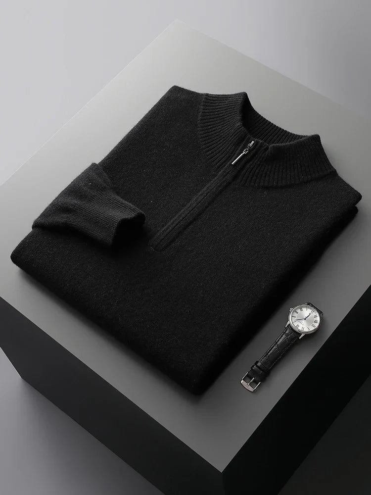 Florence Cashmere Zip-Up Sweater