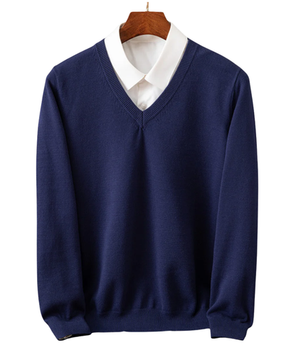 Luxurious Cashmere V-Neck Pullover