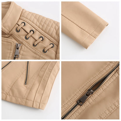 Women Washed Lambskin Leather Jacket