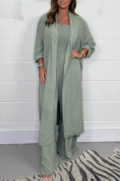 2-Piece Set – Wide-Leg Pants and Lace-Up Backless Summer Fashion Set for Women