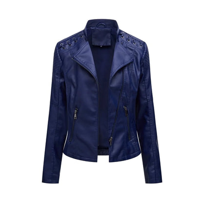 Women Washed Lambskin Leather Jacket