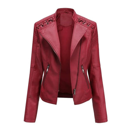 Women Washed Lambskin Leather Jacket