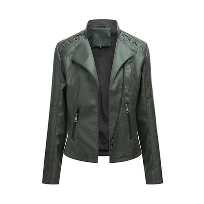 Women Washed Lambskin Leather Jacket