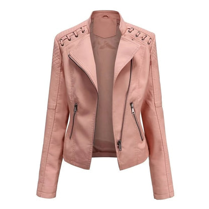 Women Washed Lambskin Leather Jacket