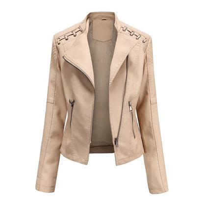 Women Washed Lambskin Leather Jacket