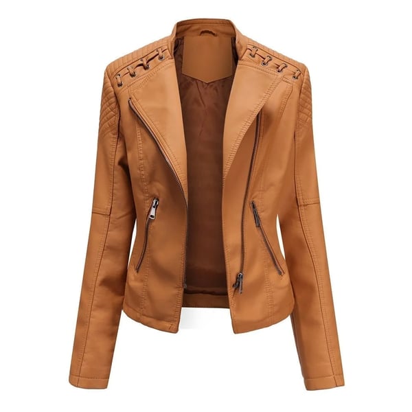 Women Washed Lambskin Leather Jacket