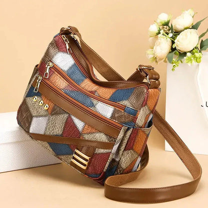 New Multicolored PU Leather Shoulder Bag — Ultra Trendy and Elegant