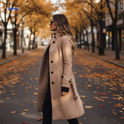 Jyara™ Coat | Elegant coat with button closure for women
