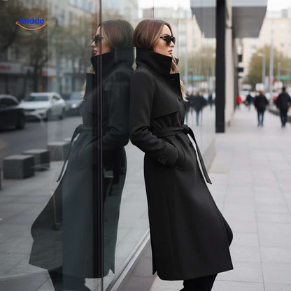 Jyara™ Coat | Elegant coat with button closure for women